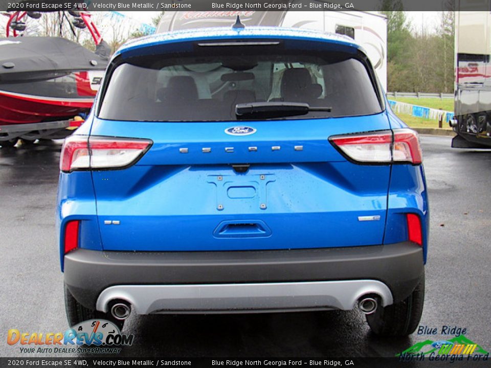 2020 Ford Escape SE 4WD Velocity Blue Metallic / Sandstone Photo #4