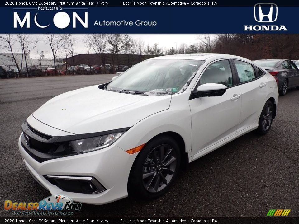 2020 Honda Civic EX Sedan Platinum White Pearl / Ivory Photo #1