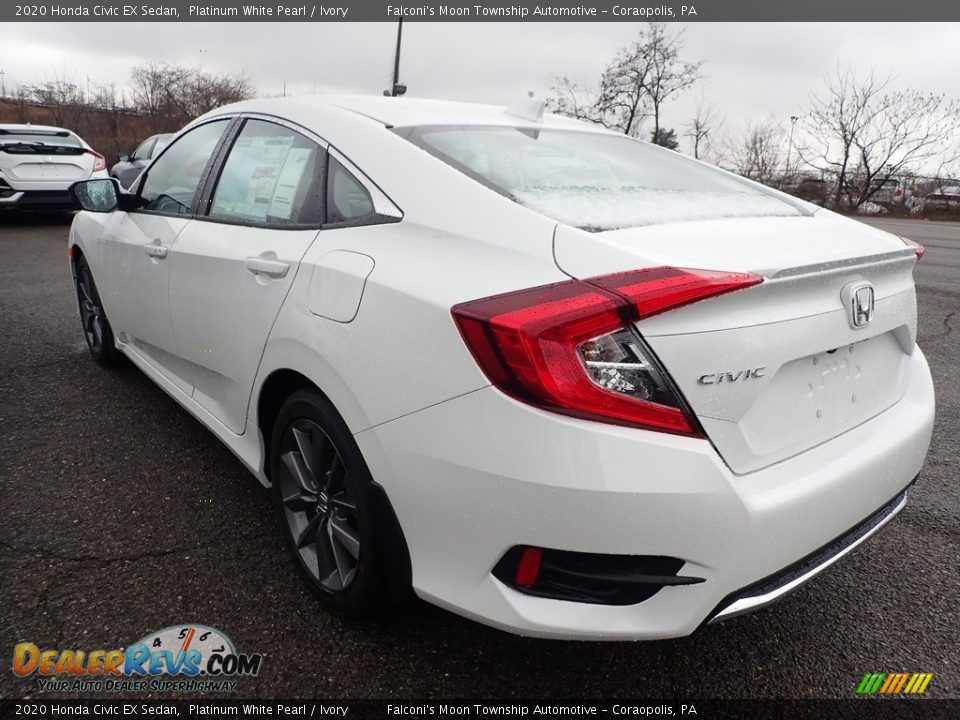 2020 Honda Civic EX Sedan Platinum White Pearl / Ivory Photo #2