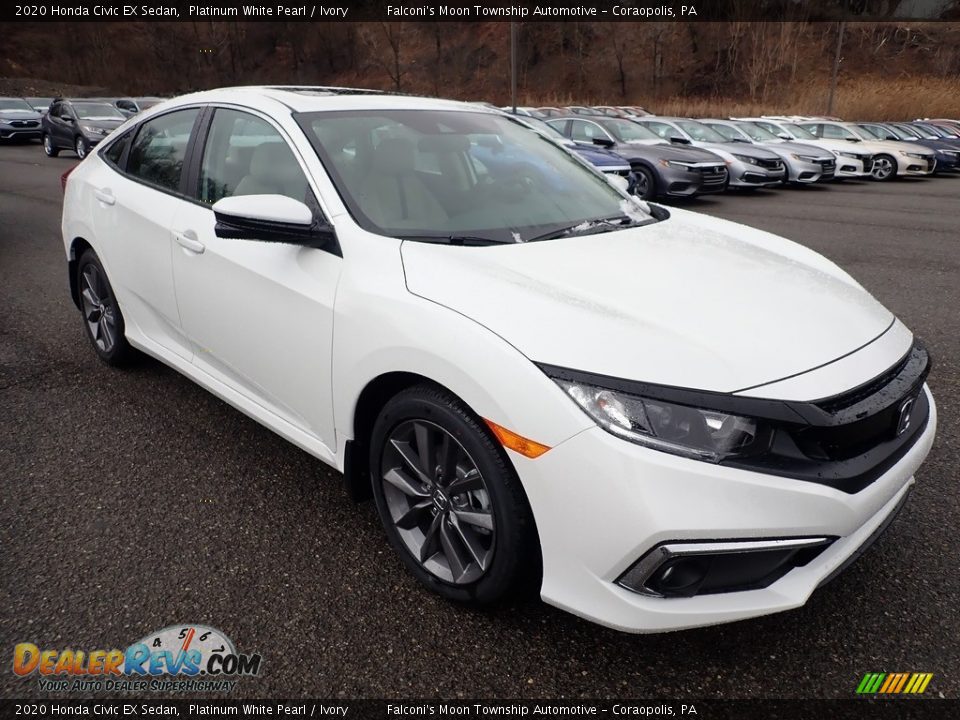 2020 Honda Civic EX Sedan Platinum White Pearl / Ivory Photo #5
