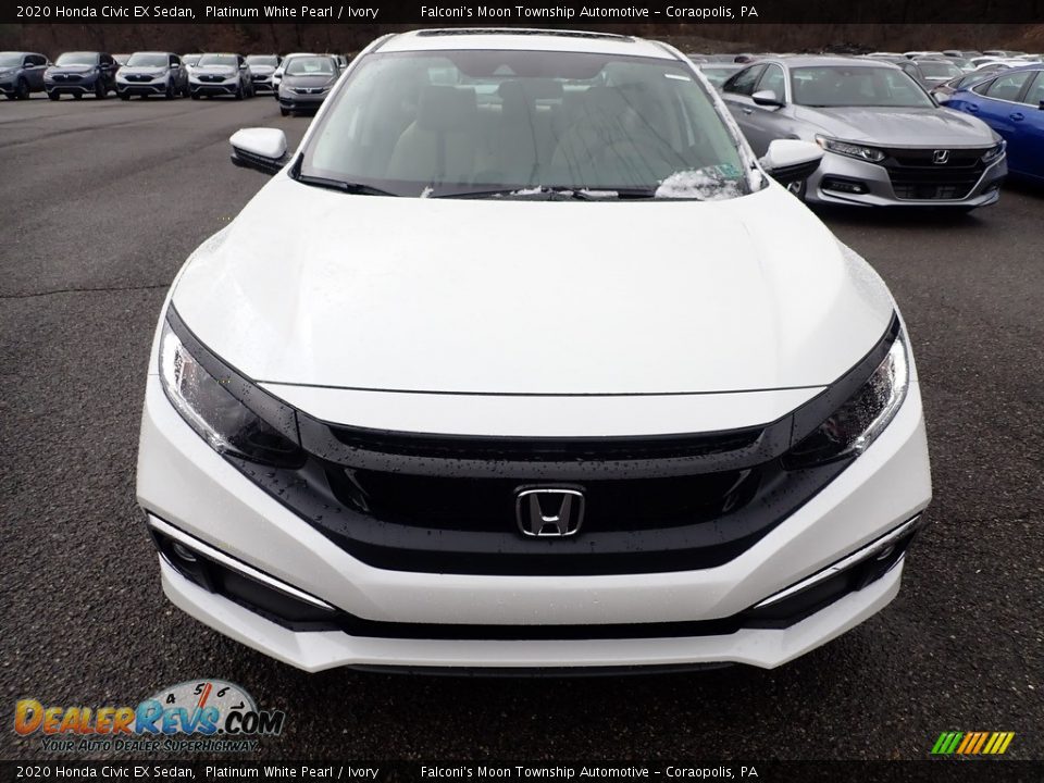 2020 Honda Civic EX Sedan Platinum White Pearl / Ivory Photo #6
