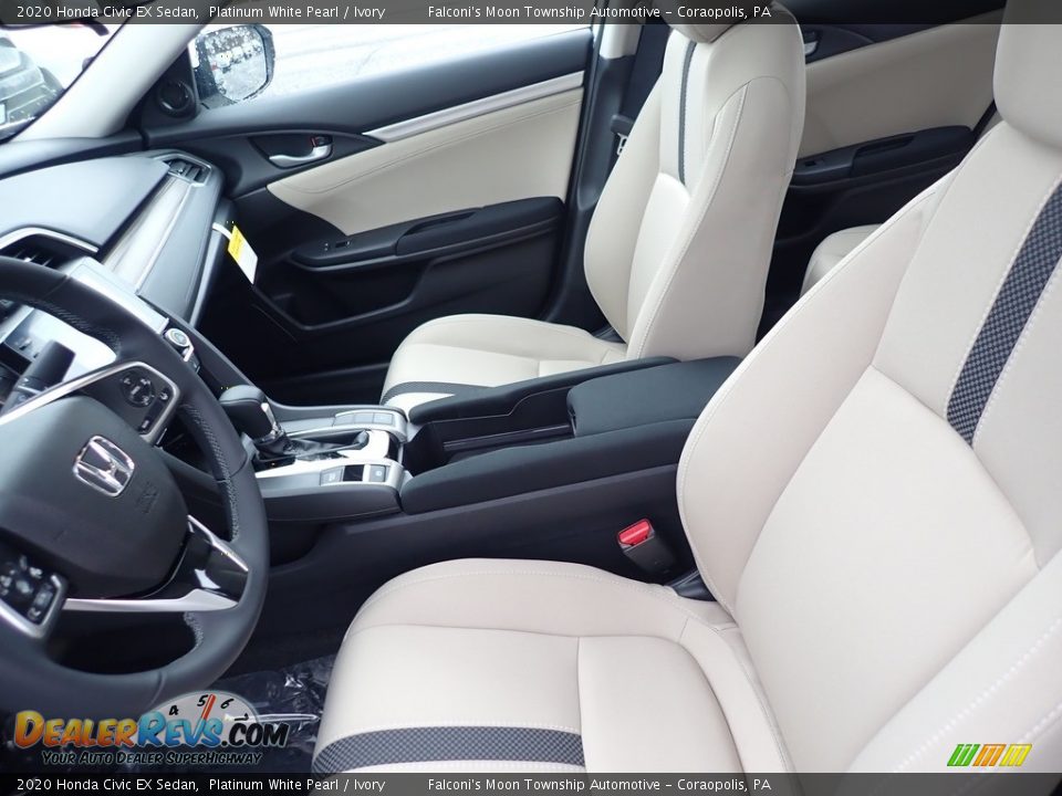 2020 Honda Civic EX Sedan Platinum White Pearl / Ivory Photo #8