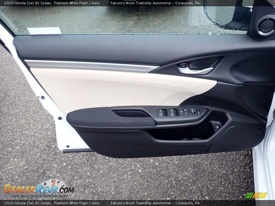 2020 Honda Civic EX Sedan Platinum White Pearl / Ivory Photo #11