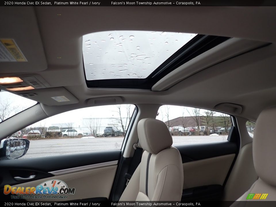 2020 Honda Civic EX Sedan Platinum White Pearl / Ivory Photo #13