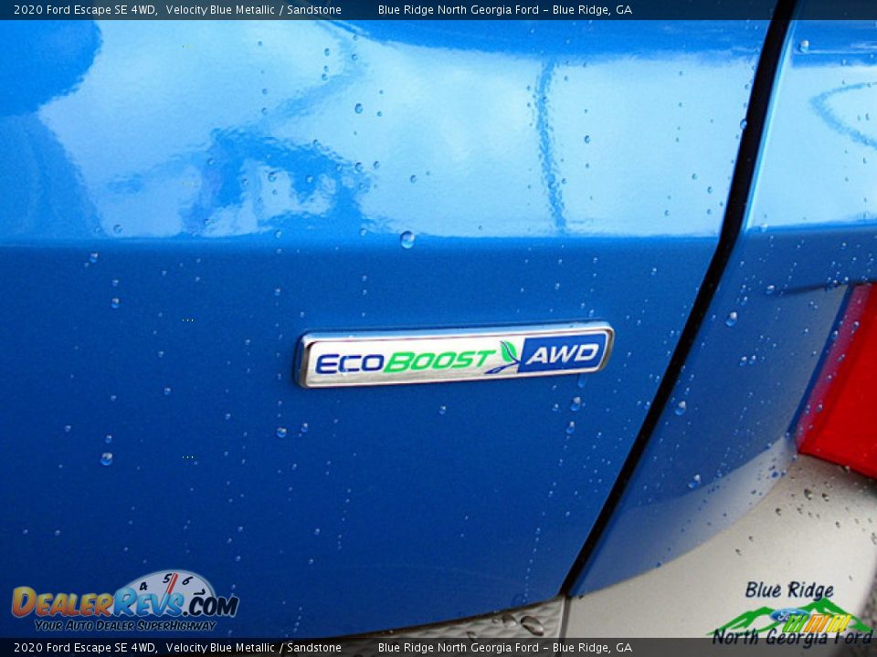 2020 Ford Escape SE 4WD Velocity Blue Metallic / Sandstone Photo #35
