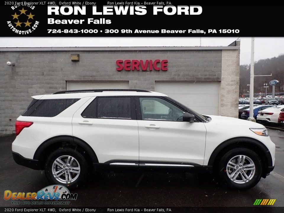 2020 Ford Explorer XLT 4WD Oxford White / Ebony Photo #1
