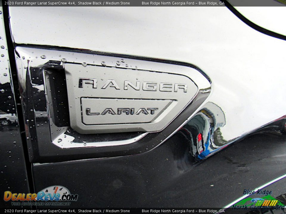 2020 Ford Ranger Lariat SuperCrew 4x4 Shadow Black / Medium Stone Photo #33