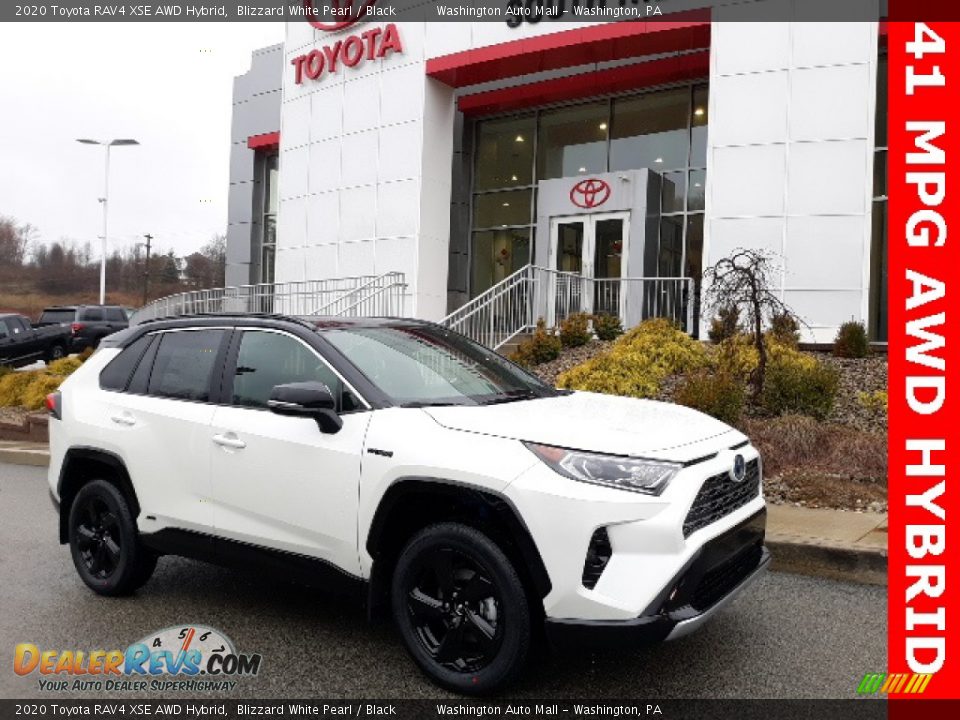 2020 Toyota RAV4 XSE AWD Hybrid Blizzard White Pearl / Black Photo #1