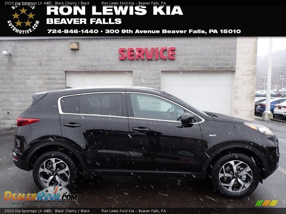 2020 Kia Sportage LX AWD Black Cherry / Black Photo #1