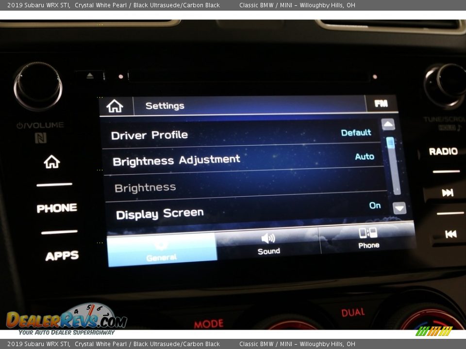 2019 Subaru WRX STI Crystal White Pearl / Black Ultrasuede/Carbon Black Photo #15