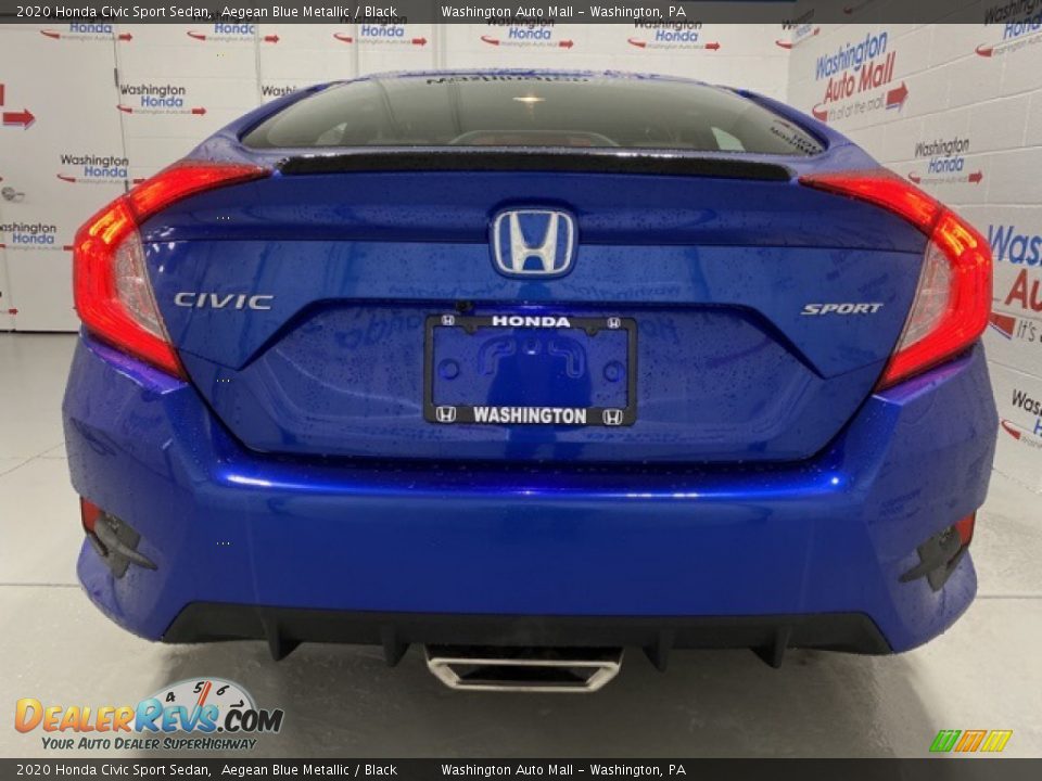 2020 Honda Civic Sport Sedan Aegean Blue Metallic / Black Photo #7