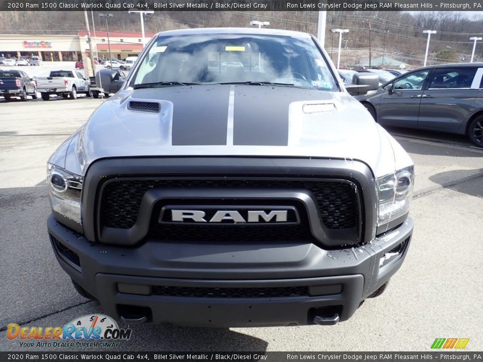 2020 Ram 1500 Classic Warlock Quad Cab 4x4 Billet Silver Metallic / Black/Diesel Gray Photo #2