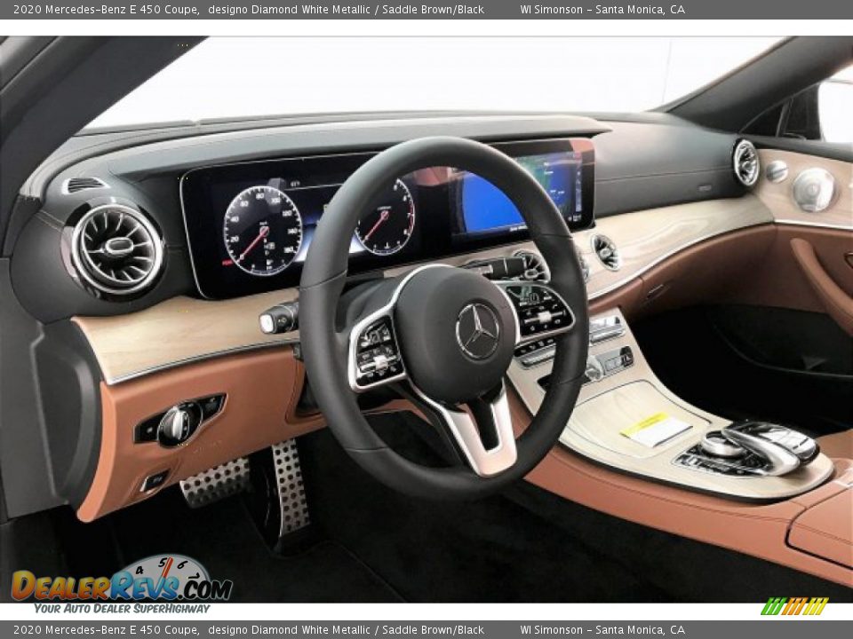 2020 Mercedes-Benz E 450 Coupe designo Diamond White Metallic / Saddle Brown/Black Photo #4