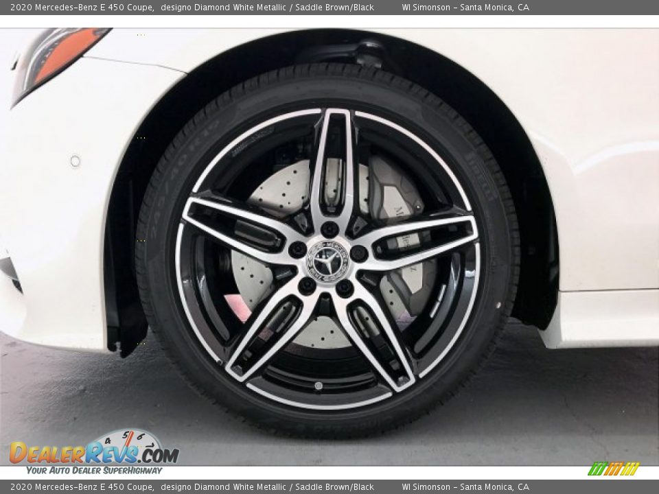 2020 Mercedes-Benz E 450 Coupe designo Diamond White Metallic / Saddle Brown/Black Photo #9