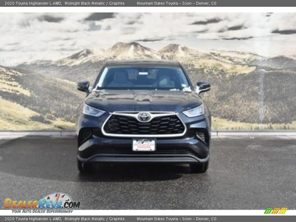 2020 Toyota Highlander L AWD Midnight Black Metallic / Graphite Photo #2