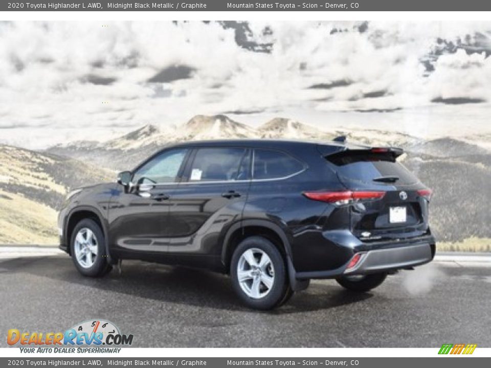 2020 Toyota Highlander L AWD Midnight Black Metallic / Graphite Photo #3