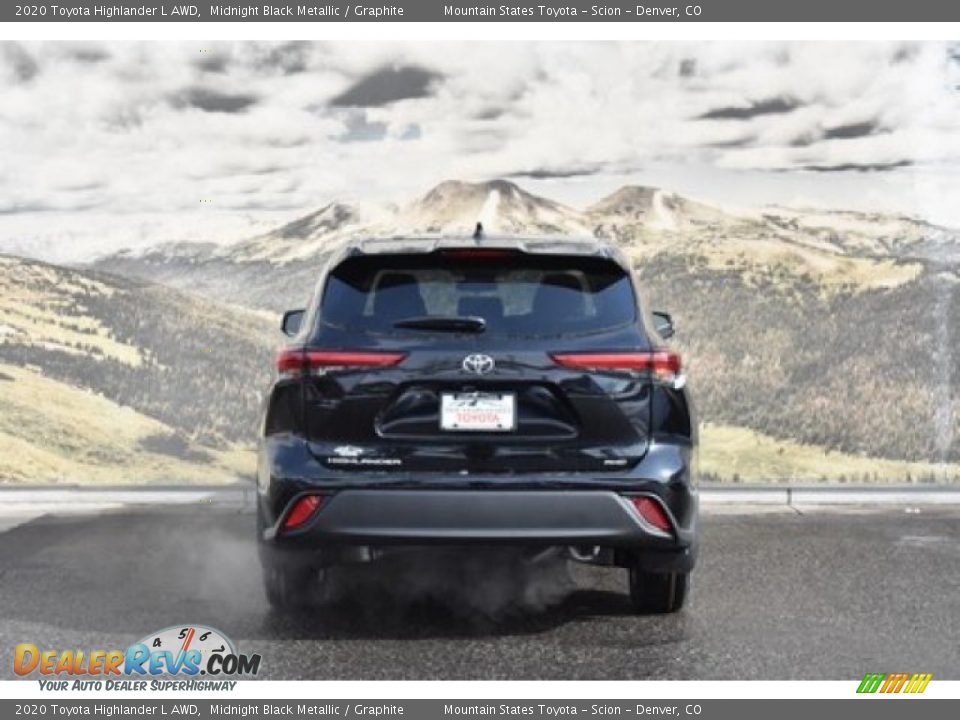 2020 Toyota Highlander L AWD Midnight Black Metallic / Graphite Photo #4