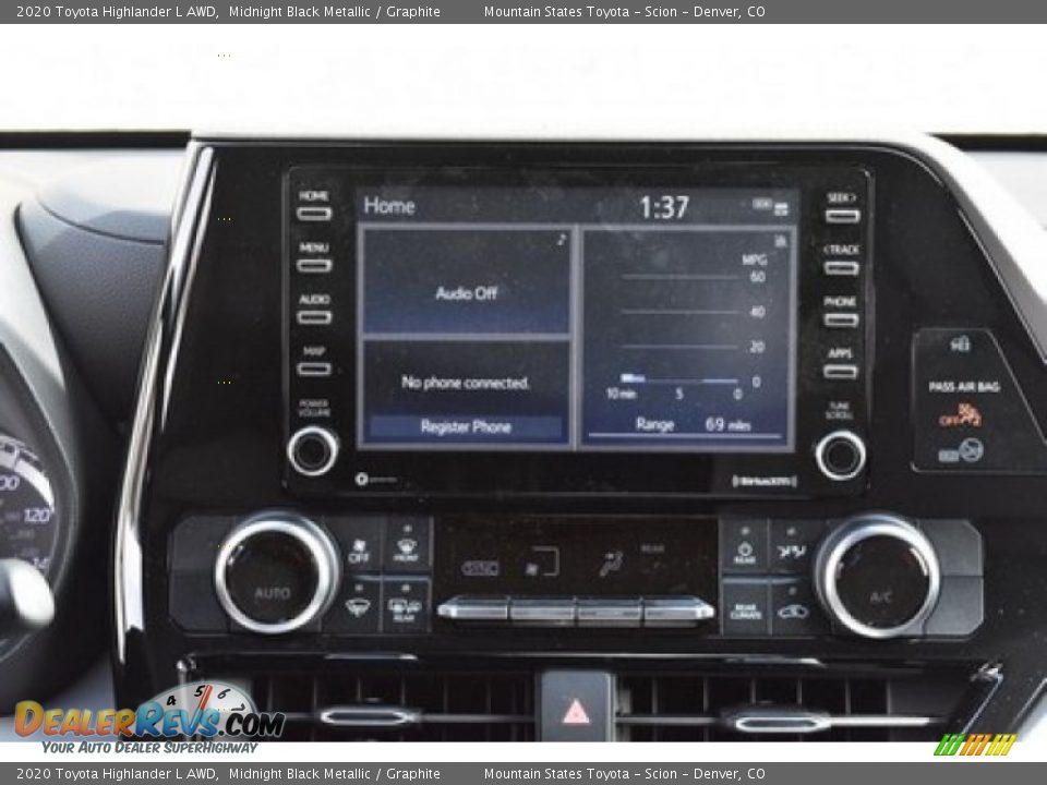 2020 Toyota Highlander L AWD Midnight Black Metallic / Graphite Photo #8