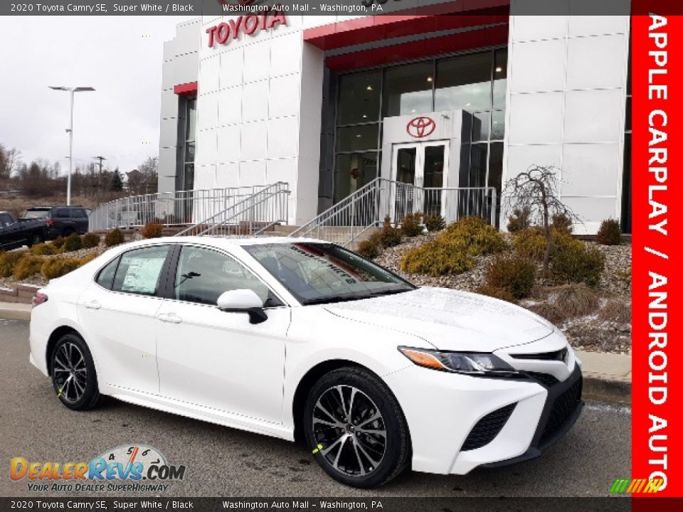 2020 Toyota Camry SE Super White / Black Photo #1