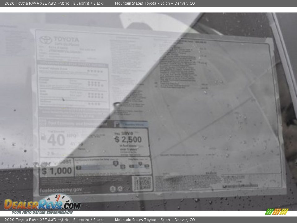 2020 Toyota RAV4 XSE AWD Hybrid Blueprint / Black Photo #11