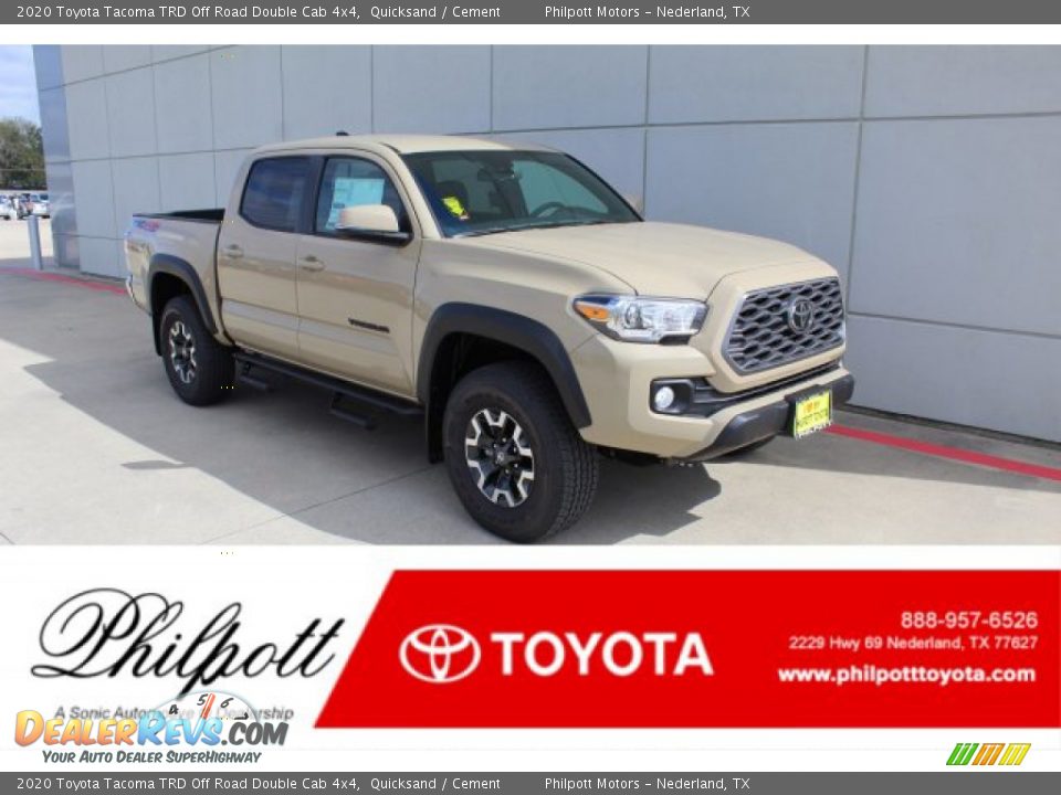 2020 Toyota Tacoma TRD Off Road Double Cab 4x4 Quicksand / Cement Photo #1