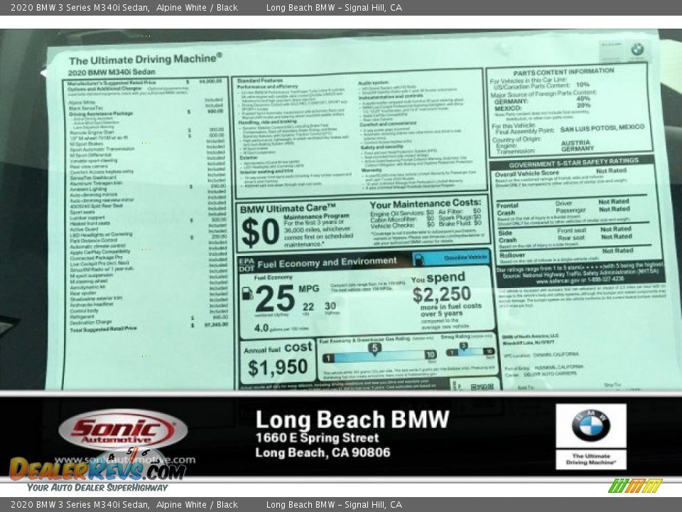 2020 BMW 3 Series M340i Sedan Alpine White / Black Photo #1