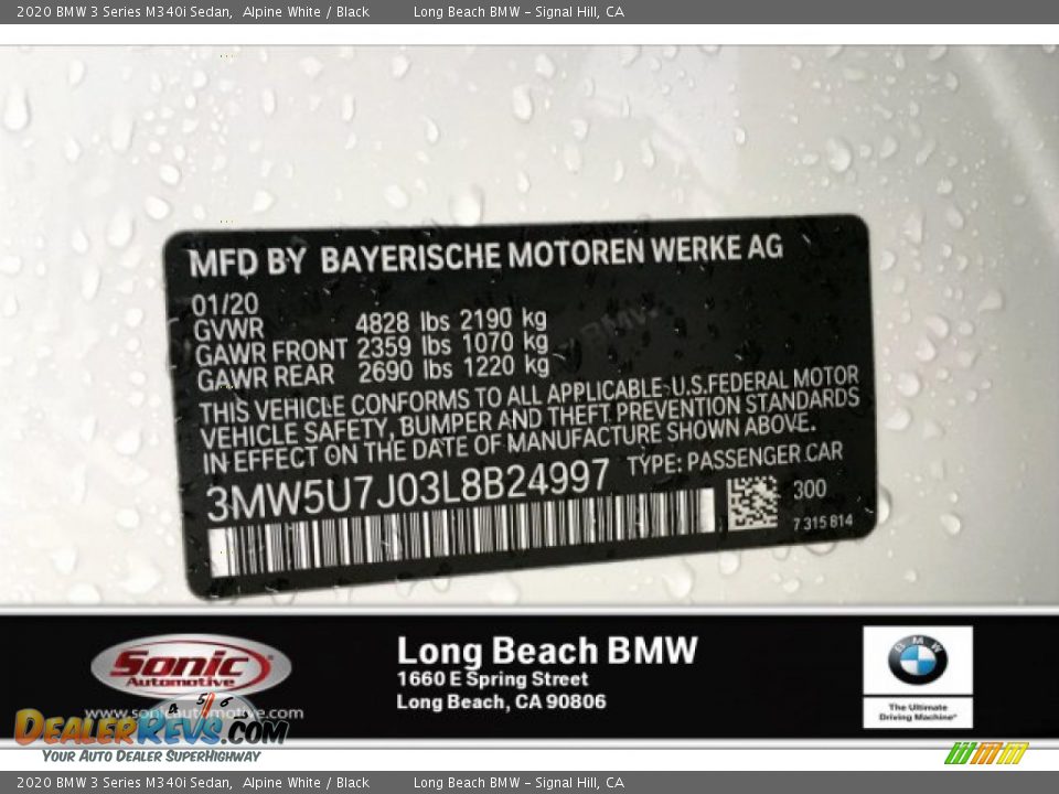 2020 BMW 3 Series M340i Sedan Alpine White / Black Photo #2