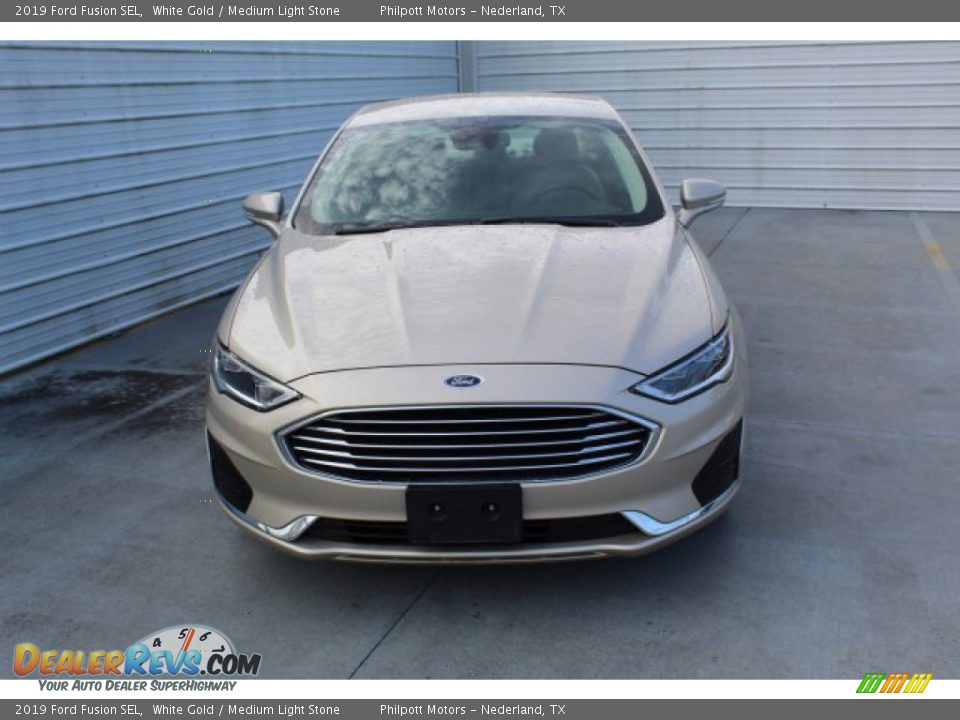 2019 Ford Fusion SEL White Gold / Medium Light Stone Photo #3