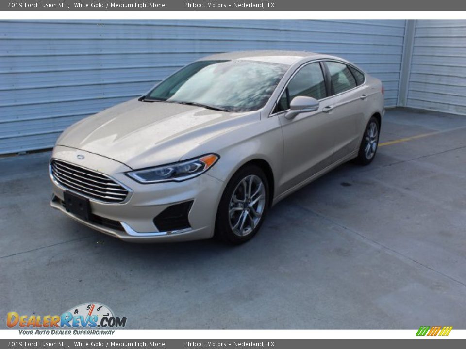 2019 Ford Fusion SEL White Gold / Medium Light Stone Photo #4