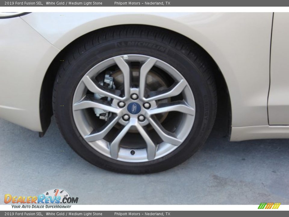 2019 Ford Fusion SEL White Gold / Medium Light Stone Photo #6