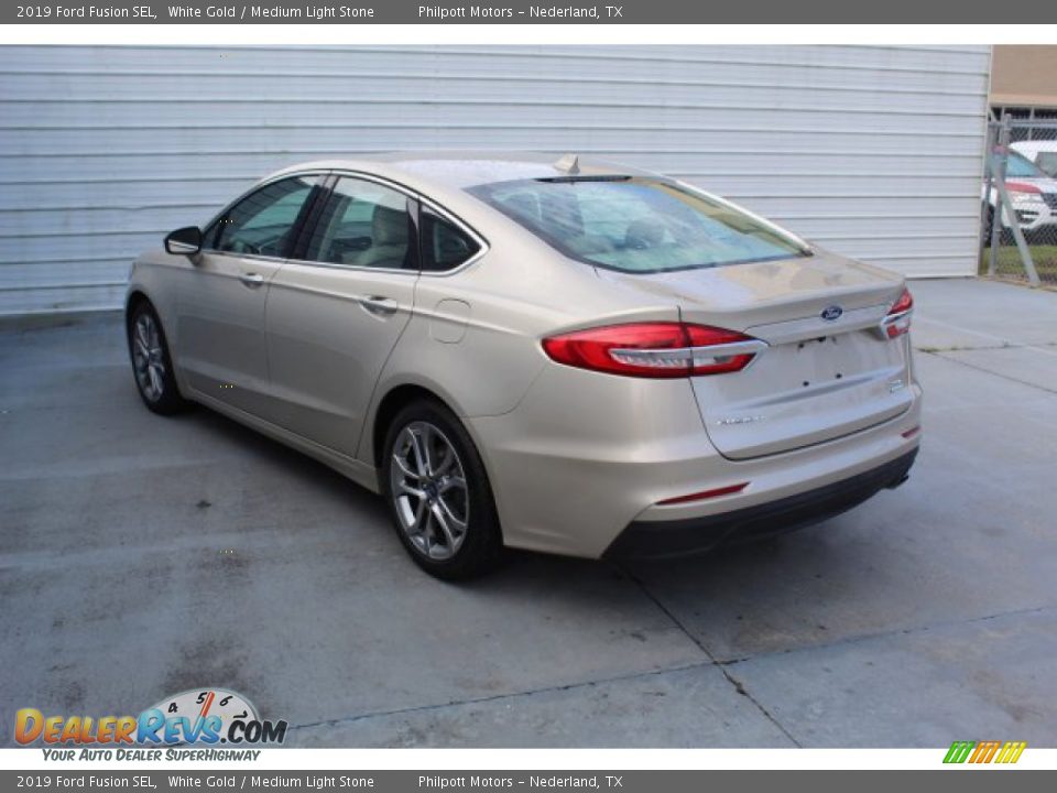 2019 Ford Fusion SEL White Gold / Medium Light Stone Photo #7