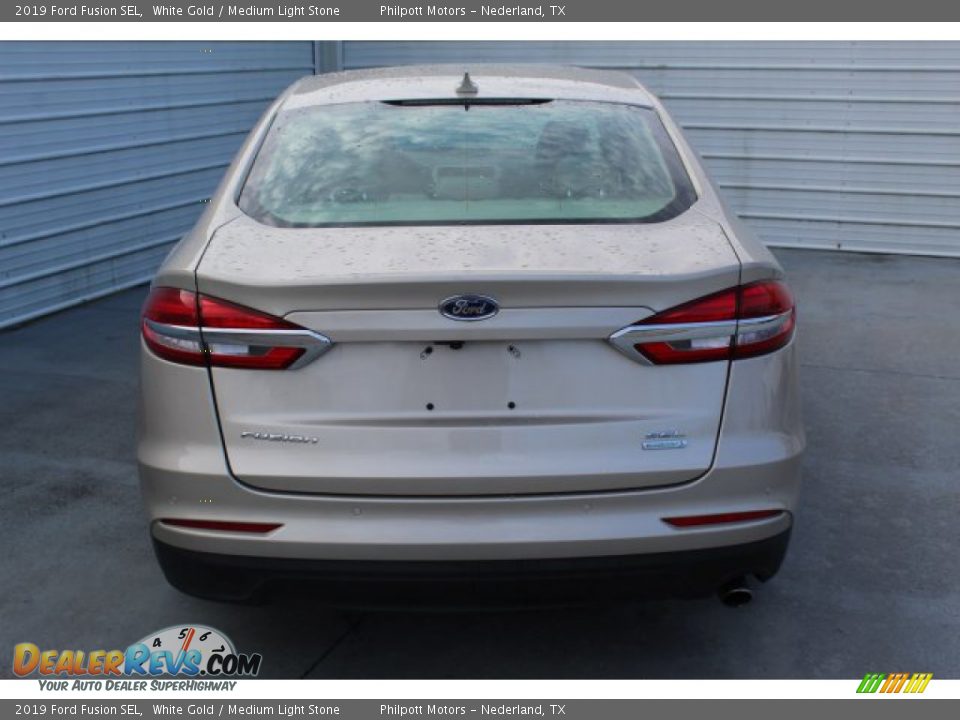 2019 Ford Fusion SEL White Gold / Medium Light Stone Photo #8