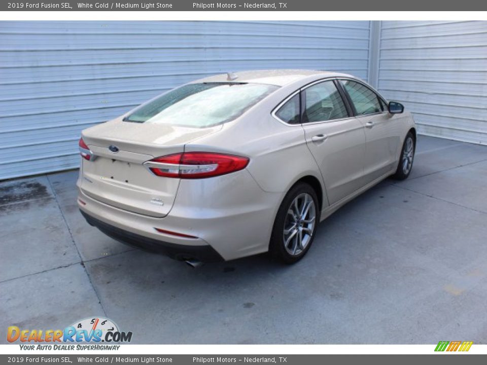 2019 Ford Fusion SEL White Gold / Medium Light Stone Photo #9
