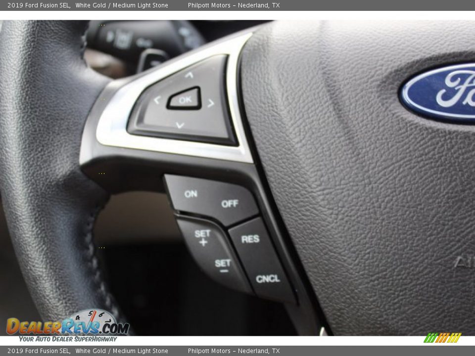 2019 Ford Fusion SEL White Gold / Medium Light Stone Photo #13