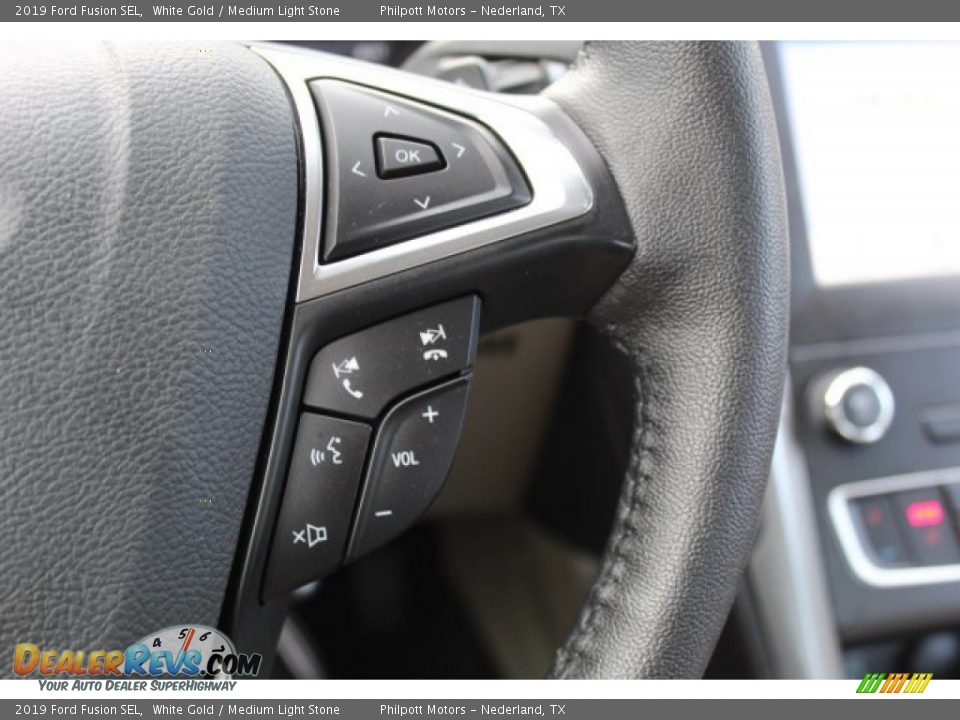 2019 Ford Fusion SEL White Gold / Medium Light Stone Photo #14