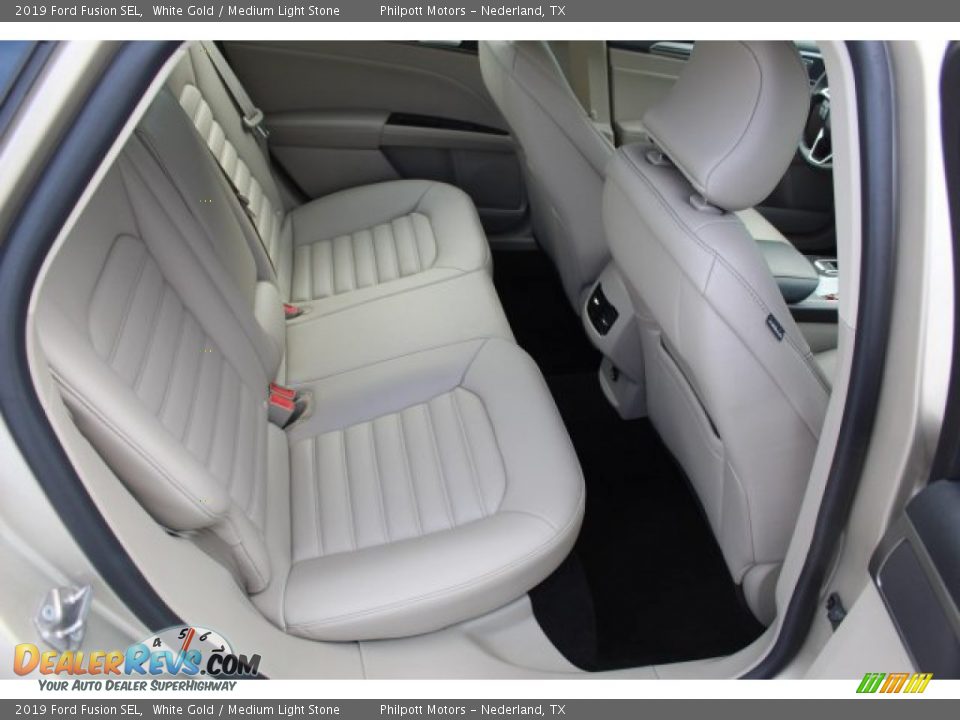 2019 Ford Fusion SEL White Gold / Medium Light Stone Photo #27