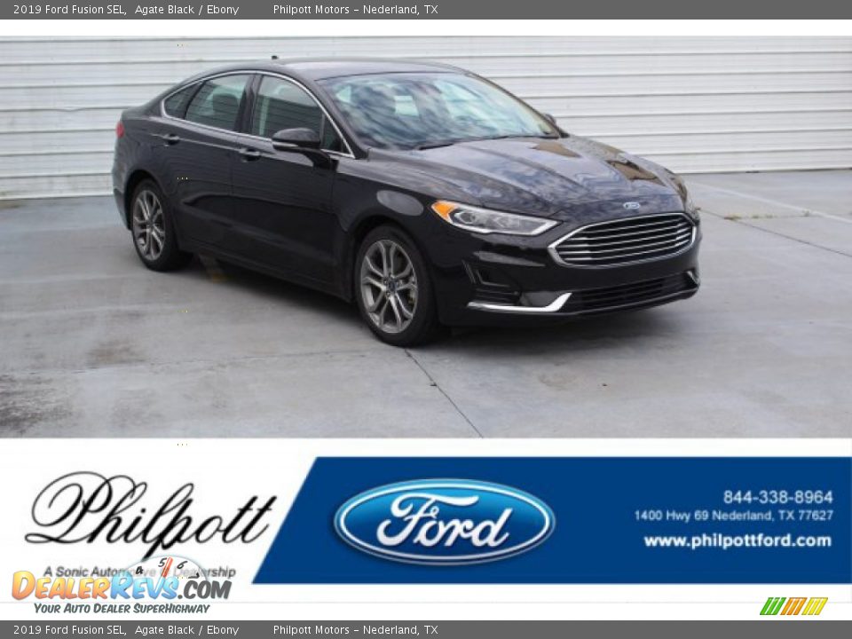 2019 Ford Fusion SEL Agate Black / Ebony Photo #1