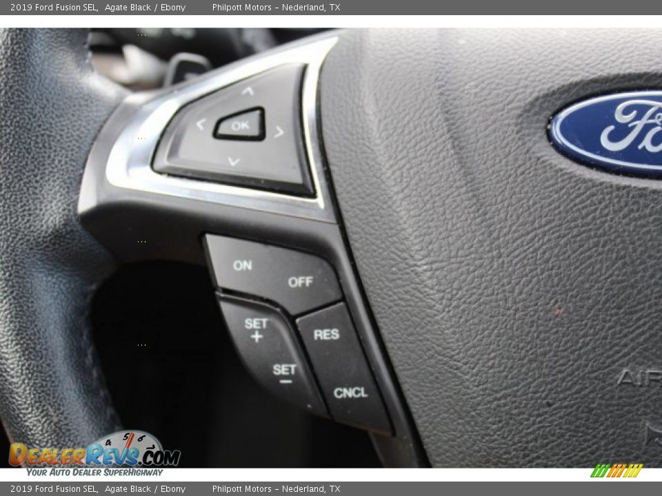 2019 Ford Fusion SEL Agate Black / Ebony Photo #10