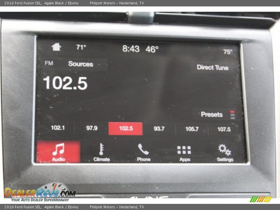 2019 Ford Fusion SEL Agate Black / Ebony Photo #14