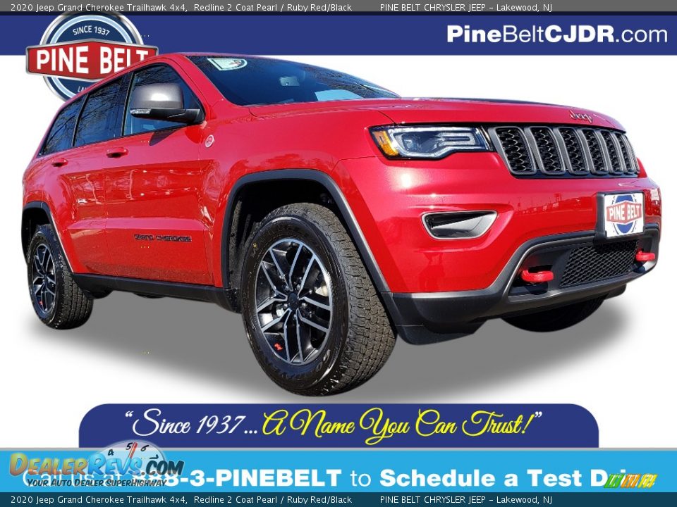 2020 Jeep Grand Cherokee Trailhawk 4x4 Redline 2 Coat Pearl / Ruby Red/Black Photo #1