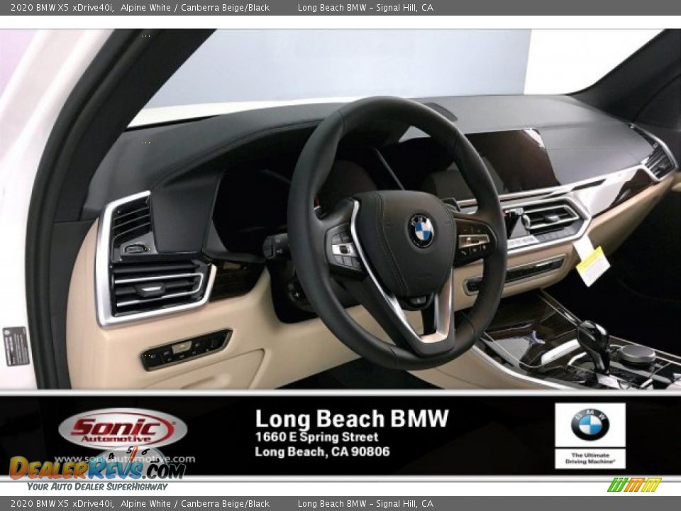 2020 BMW X5 xDrive40i Alpine White / Canberra Beige/Black Photo #4