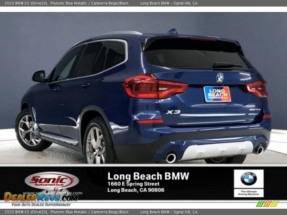 2020 BMW X3 sDrive30i Phytonic Blue Metallic / Canberra Beige/Black Photo #2
