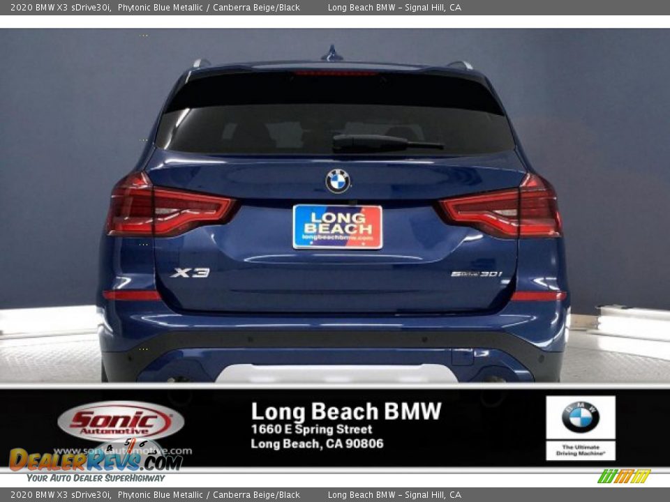 2020 BMW X3 sDrive30i Phytonic Blue Metallic / Canberra Beige/Black Photo #3