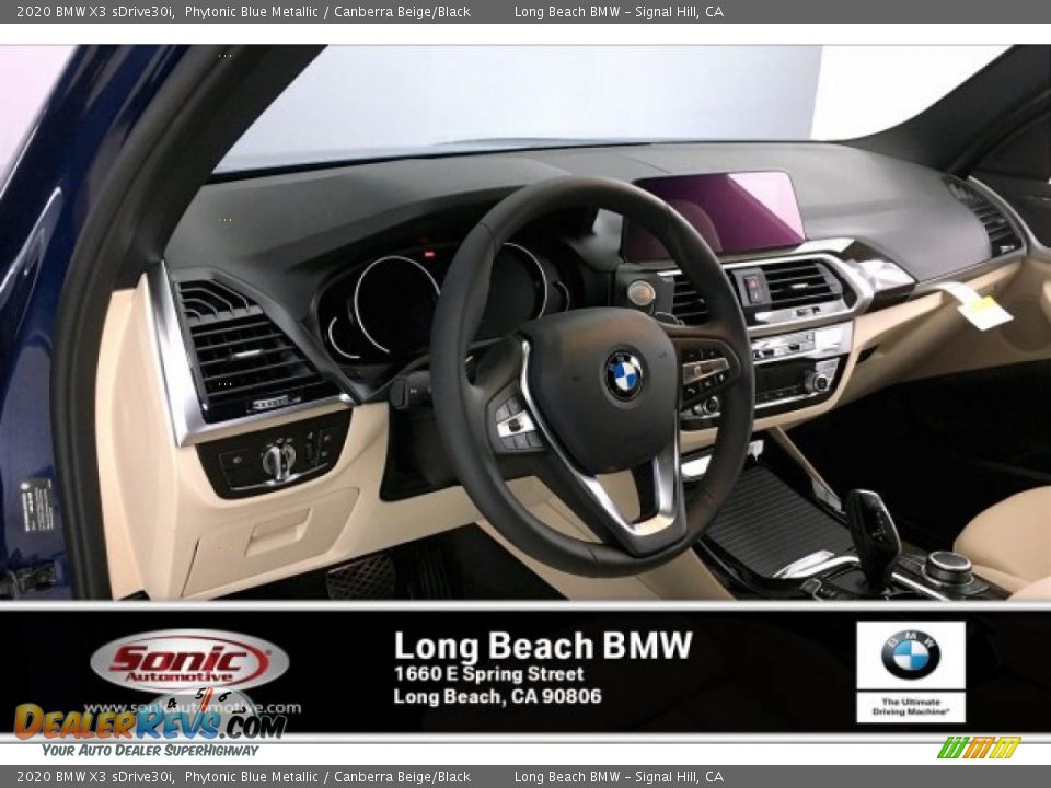 2020 BMW X3 sDrive30i Phytonic Blue Metallic / Canberra Beige/Black Photo #4