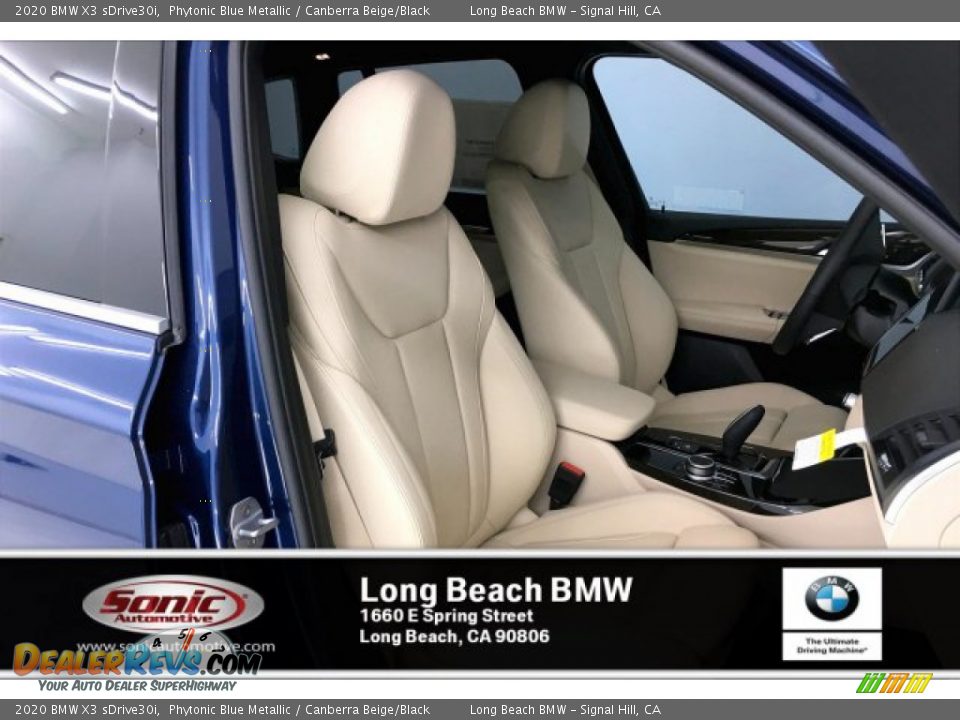 2020 BMW X3 sDrive30i Phytonic Blue Metallic / Canberra Beige/Black Photo #7