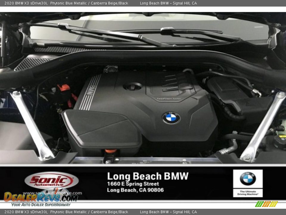 2020 BMW X3 sDrive30i Phytonic Blue Metallic / Canberra Beige/Black Photo #8