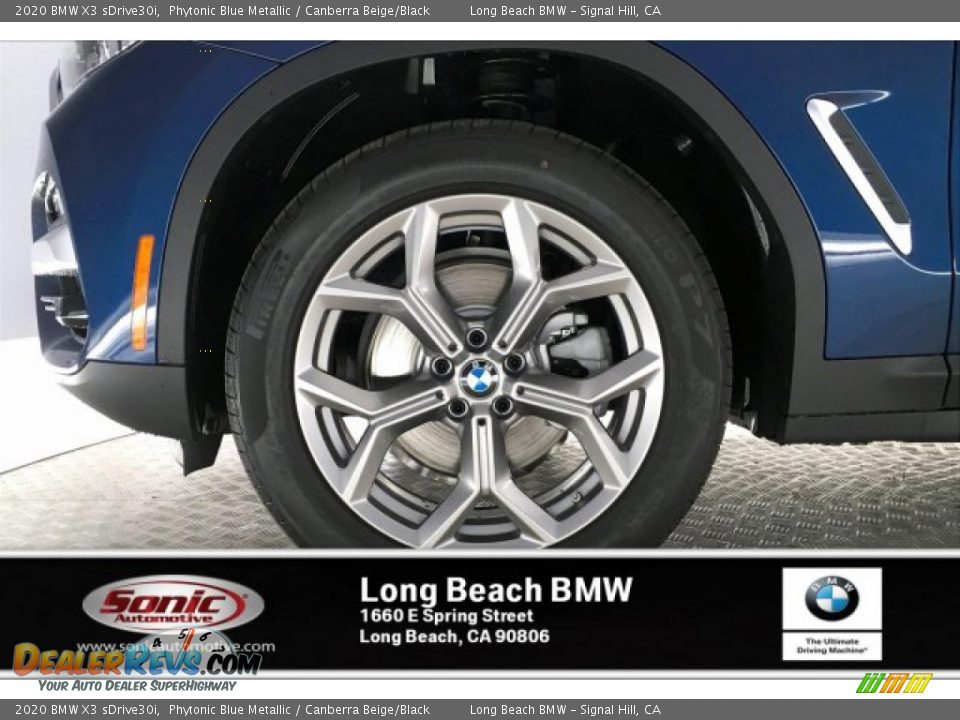2020 BMW X3 sDrive30i Phytonic Blue Metallic / Canberra Beige/Black Photo #9