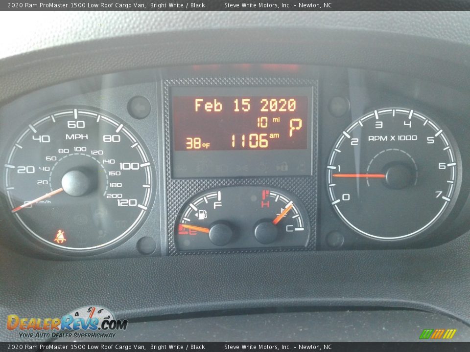 2020 Ram ProMaster 1500 Low Roof Cargo Van Bright White / Black Photo #18