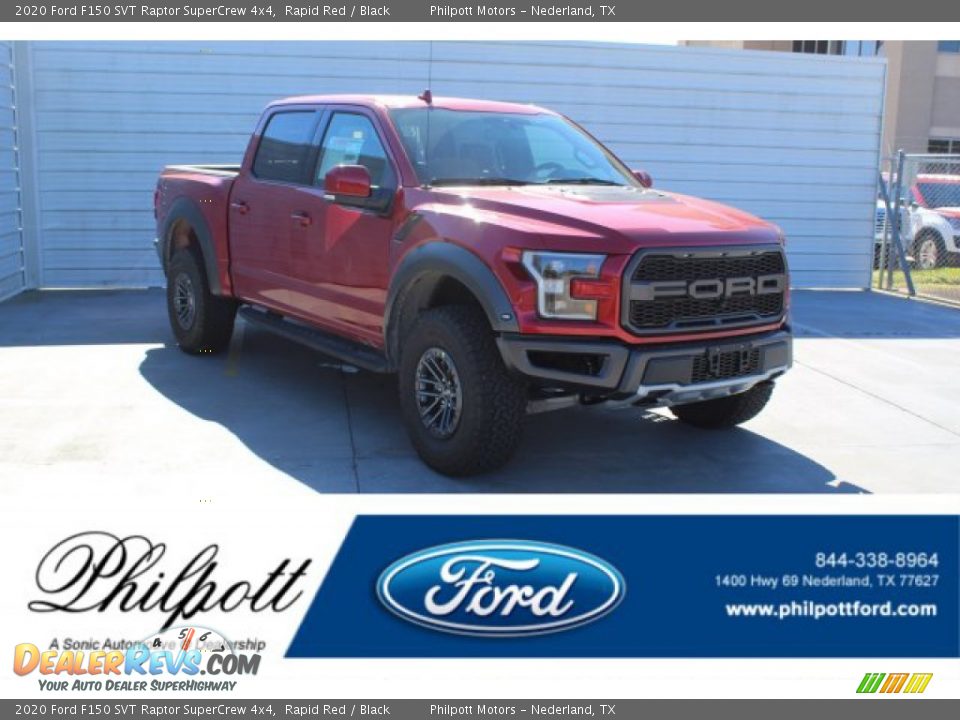 2020 Ford F150 SVT Raptor SuperCrew 4x4 Rapid Red / Black Photo #1