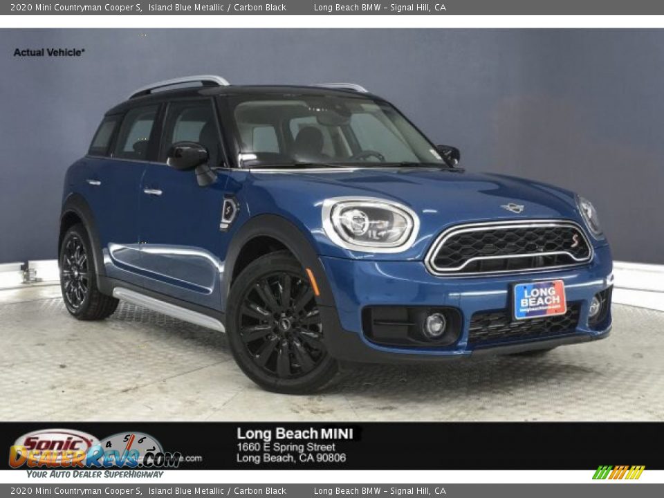 2020 Mini Countryman Cooper S Island Blue Metallic / Carbon Black Photo #1